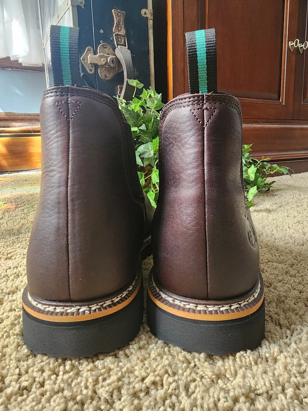 Georgia Boot Brown Leather Chukka Work Boots